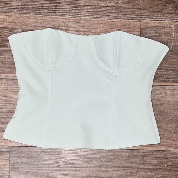 Mint Corset Strapless Top with Side Zipper - Picture 1 of 1